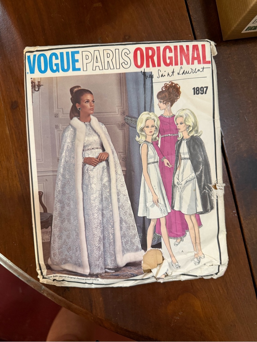 Vogue Paris Original YSL Vintage Sewing Pattern